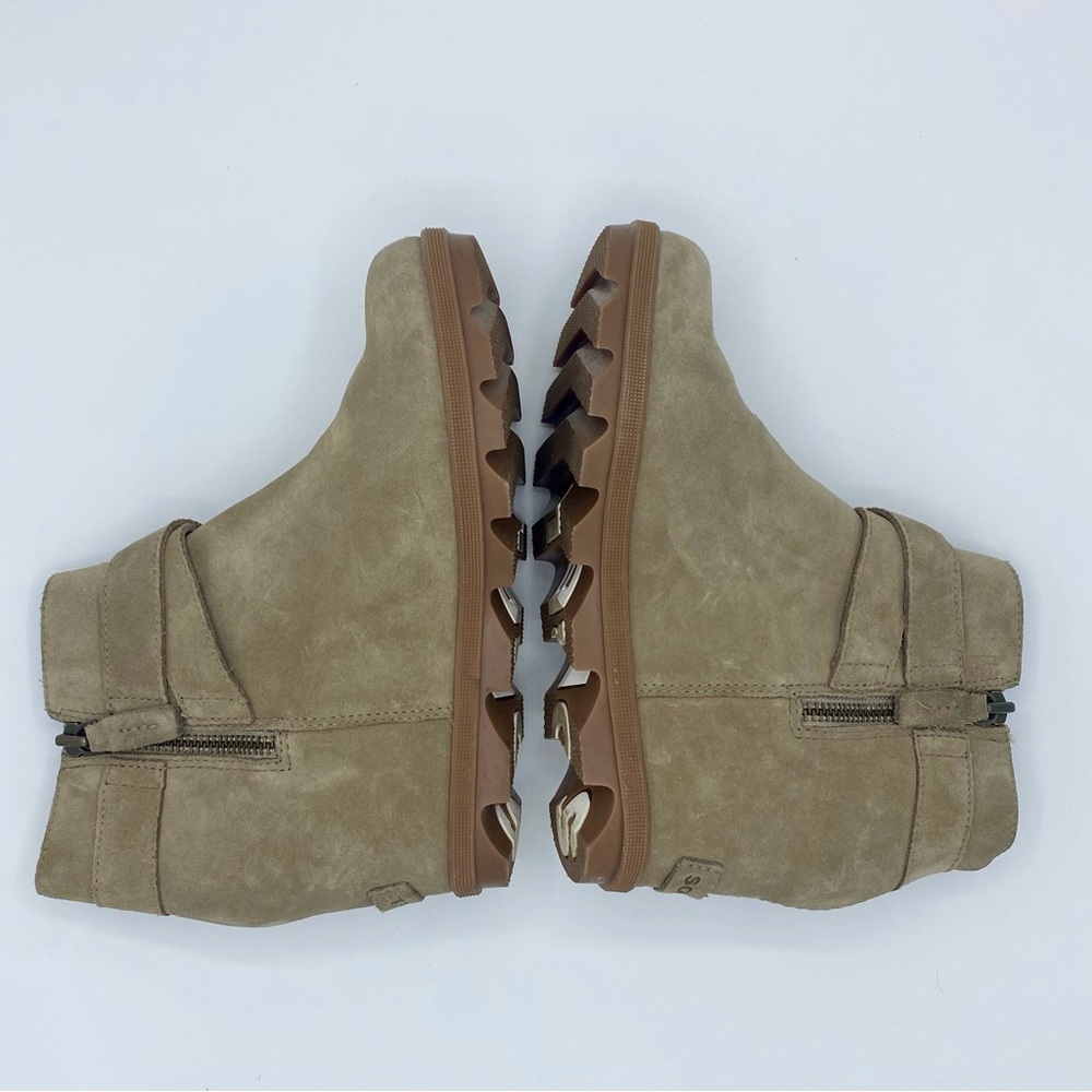 Sorel Khaki II Joan Of Arctic Wedge II Buckle Ankle Boot Size 7.5 - Picture 12 of 14